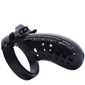 Plastic Breathable Chastity Lock For Men (Color: black)