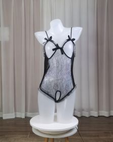 Mesh Tight Lingerie Set Bodysuit (Option: Black-M)